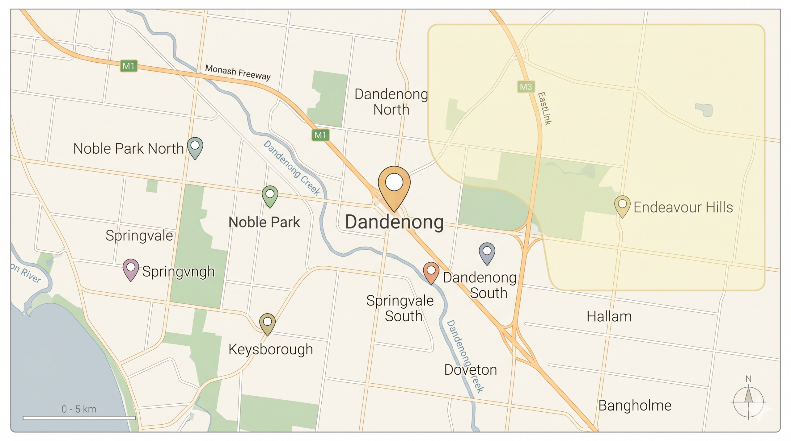 Areas We Cover Around Dandenong