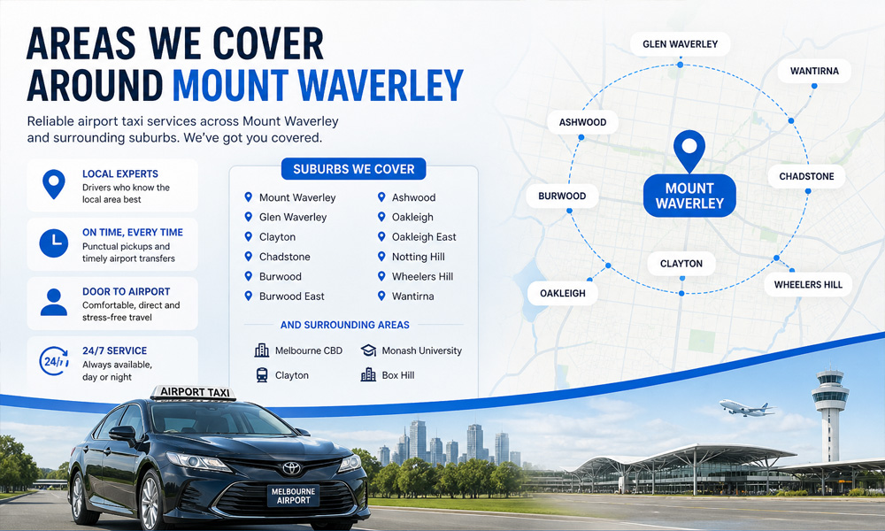 Areas We Cover Around Mount Waverley