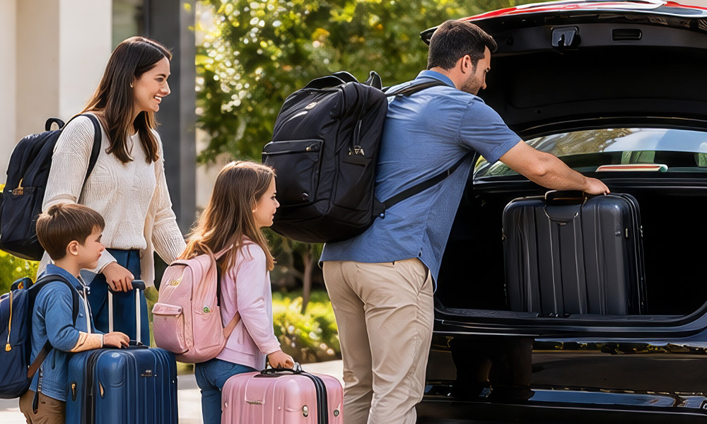 Family airport transfer from Albert Park to Melbourne Airport